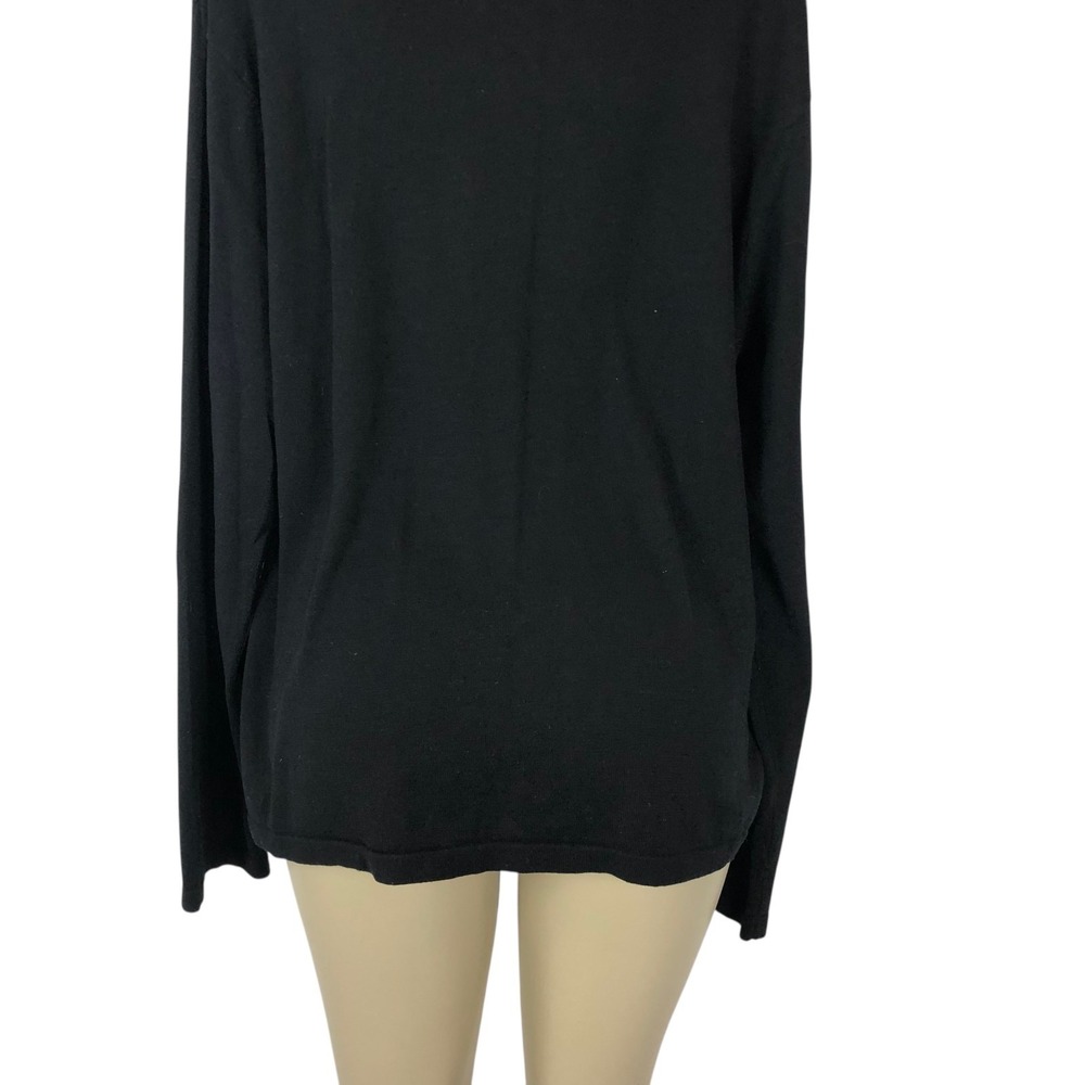 NWT Coldwater Creek Silk Embroidered Lace Trim Sweater Size 3X V-Neck Knit Top - Picture 6 of 8